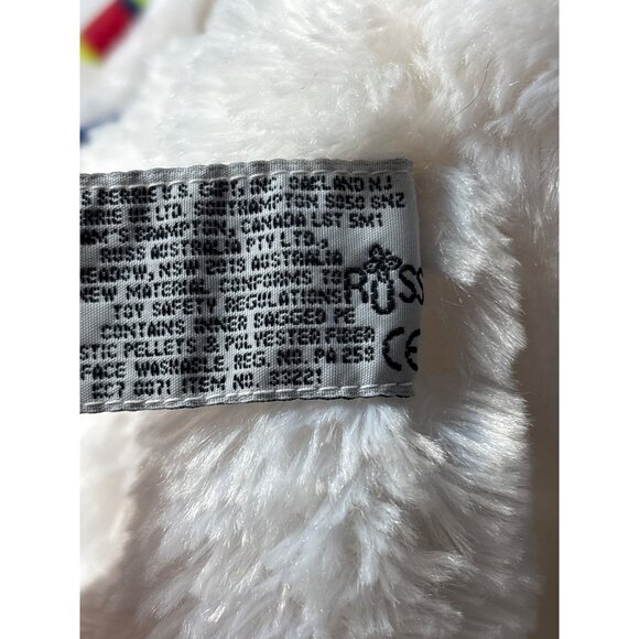 Russ Berrie Snowy Days Nanuk White Plush Bear With Striped Hat Scarf 8" Beanie - Picture 6 of 6